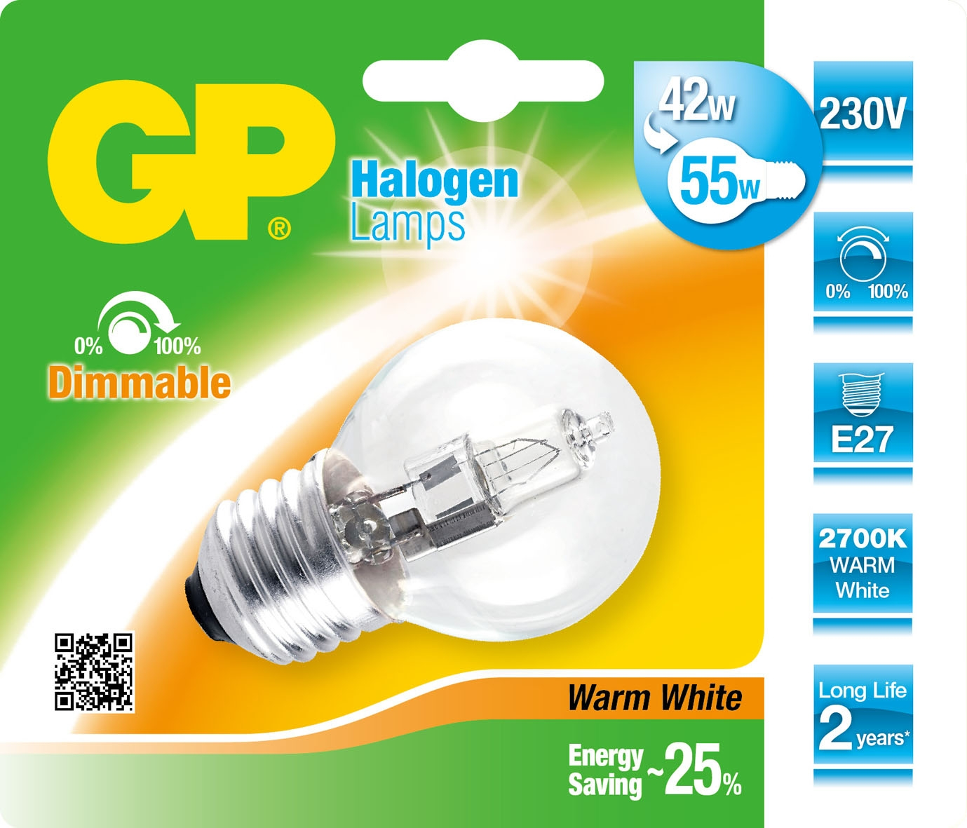 Image of GP Battery GP Lighting Halogen Mini Globe 42W/230V E-27 warm