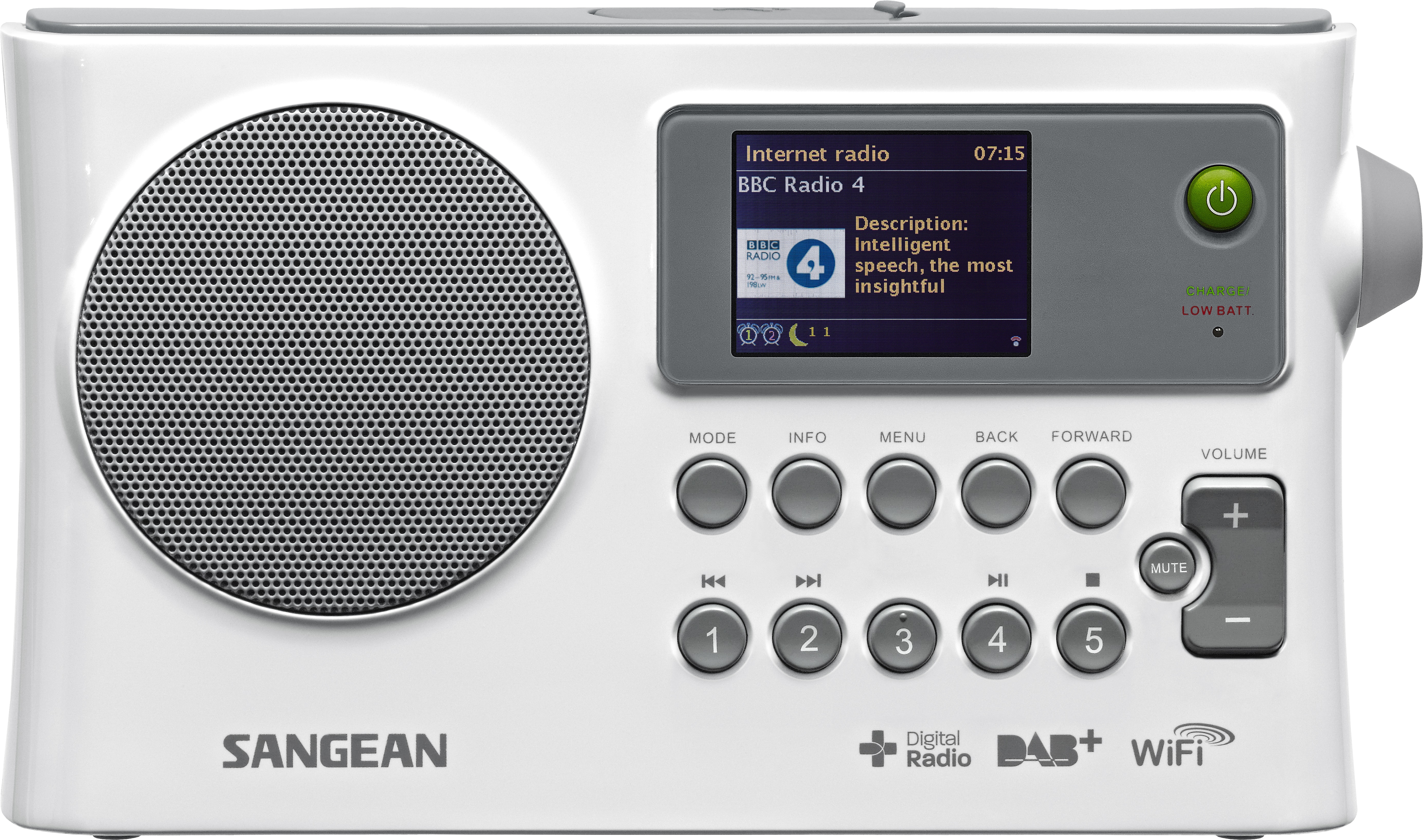 Image of Sangean Radio WFR-28C 1.2W, FM, DAB+, WiFi (wit)
