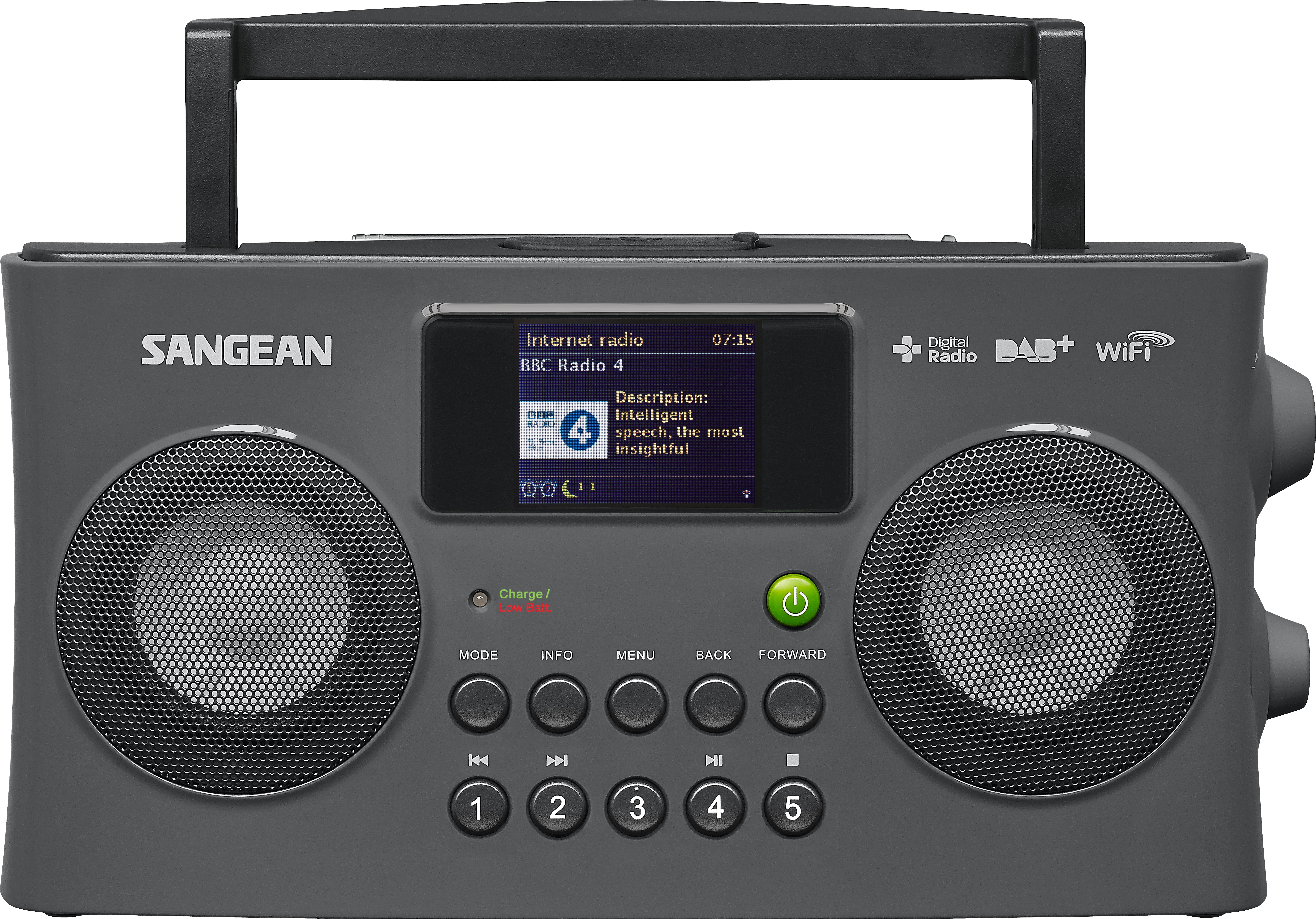 Image of Sangean Radio WFR-29C 2.4W, FM, DAB+, WiFi (zwart)