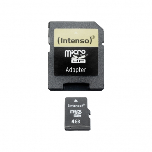 Image of Intenso 4 GB MicroSDHC-geheugenkaart 4 GB microSDHC-kaart Class 4 incl. SD-adapter