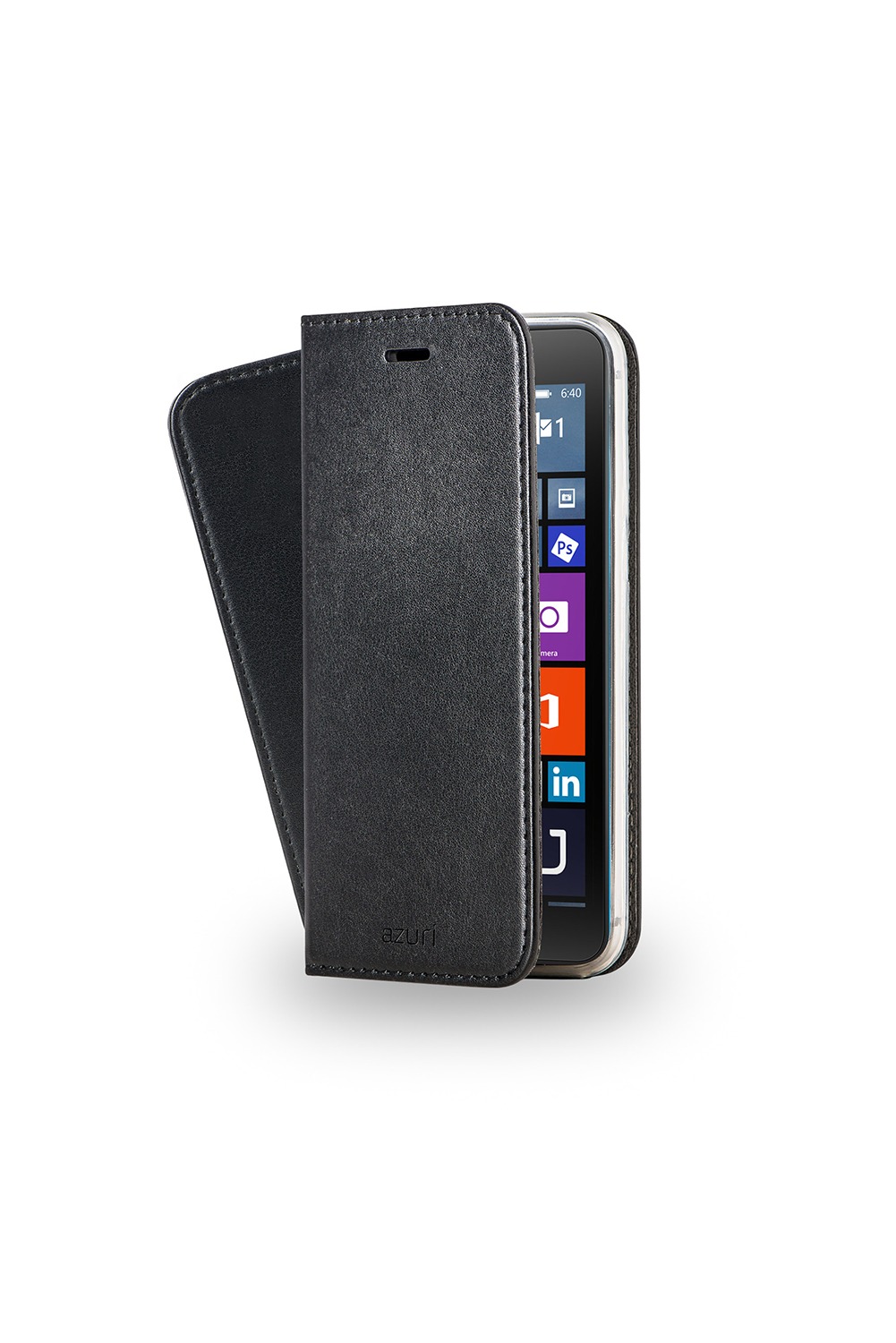 Image of Azuri wallet tasje met magnetische sluiting - zwart - Micros