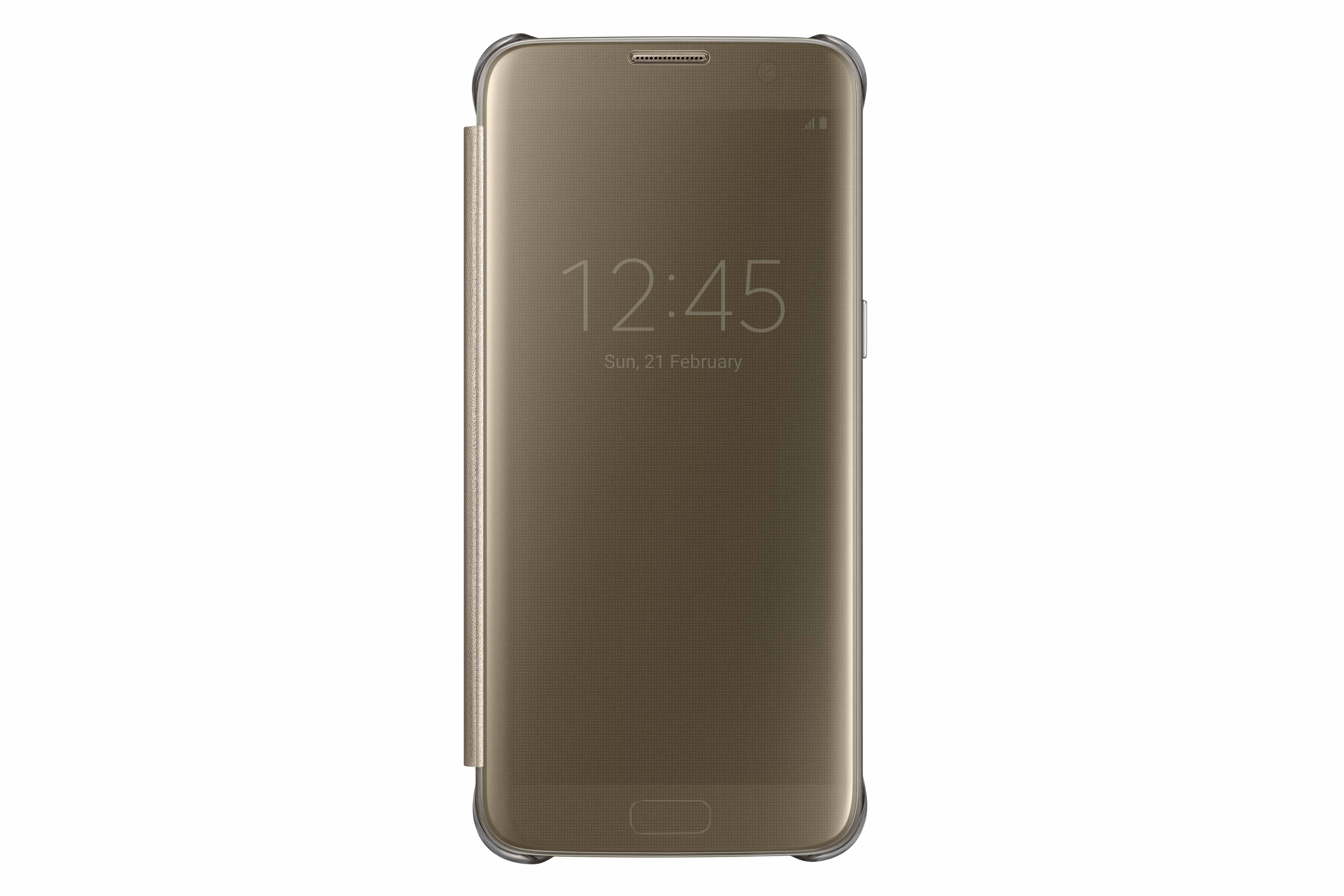 Image of originele Clear View Cover voor de Galaxy S7 Edge - Goud
