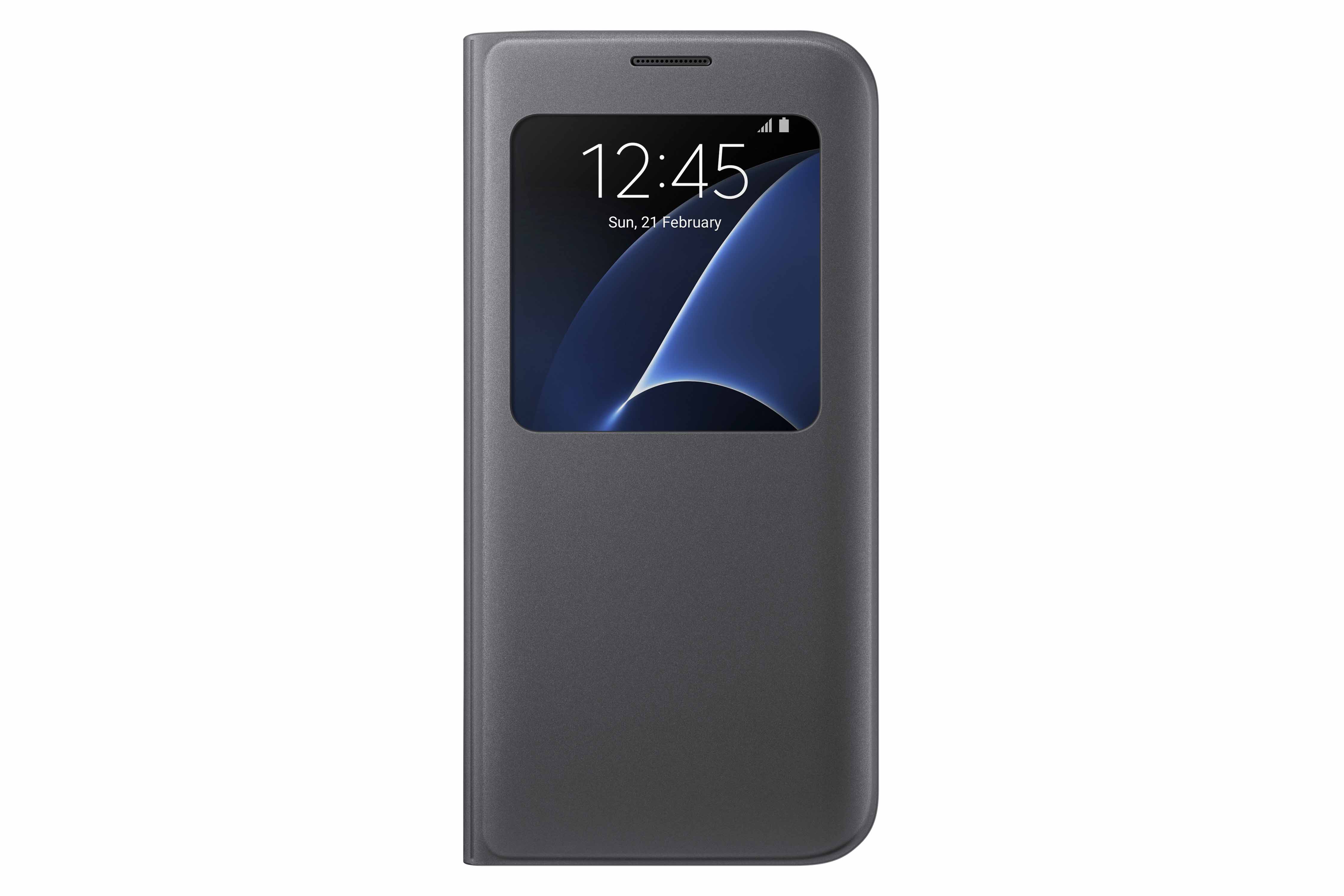 Image of originele S View Cover voor de Samsung Galaxy S7 Edge - Zwart
