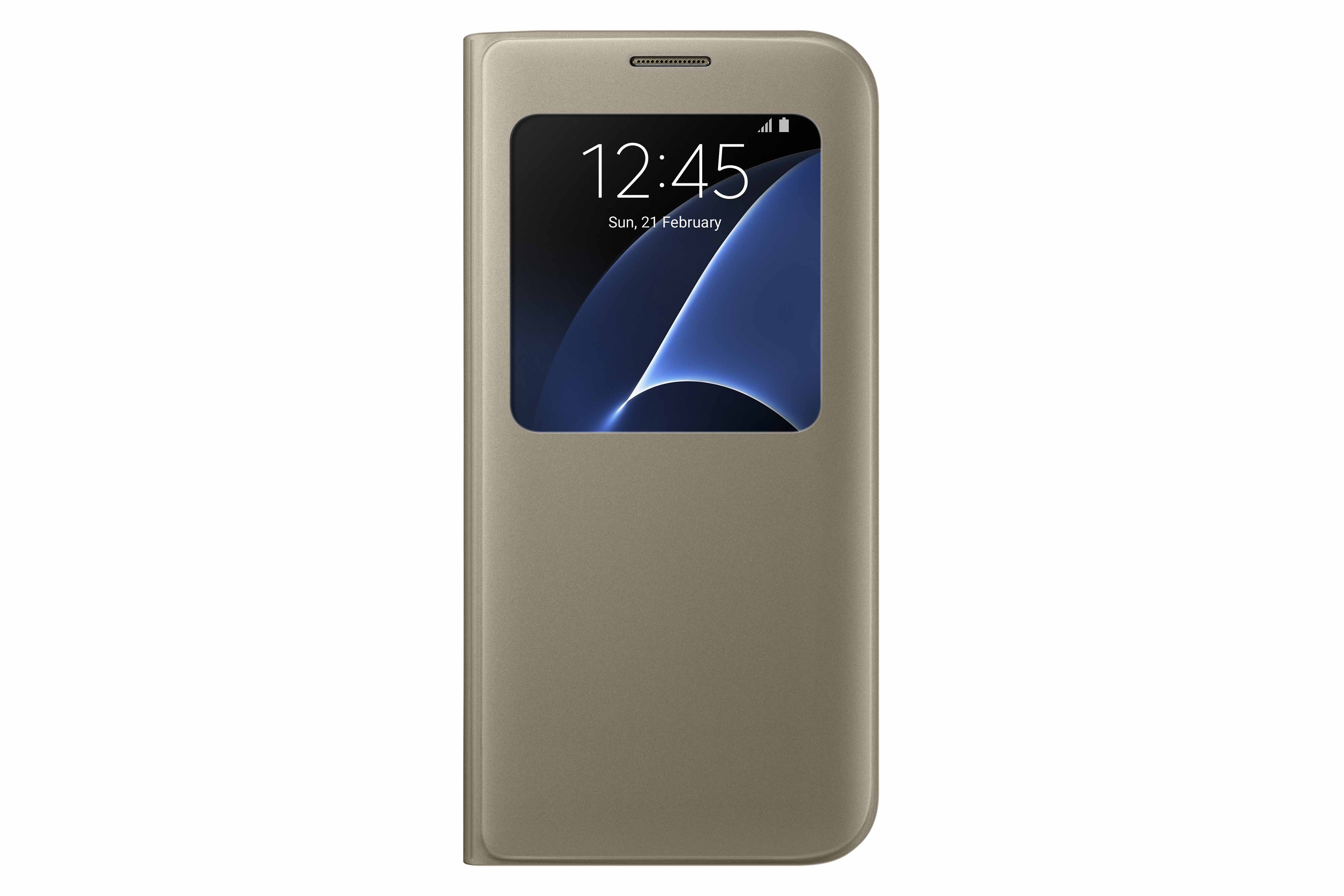 Image of originele S View Cover voor de Samsung Galaxy S7 Edge - Goud