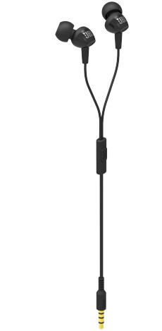 Image of Jbl C100SI BLK, in-ear HPH, 1 but mic/rem, zwart