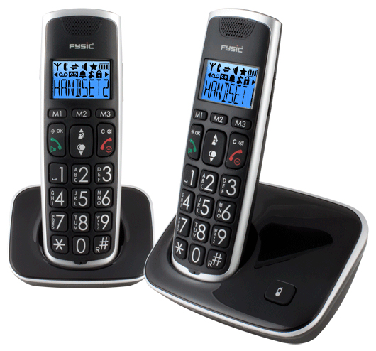 Image of Fysic DECT Telefoon FX-6020 met 2 handsets (zwart)