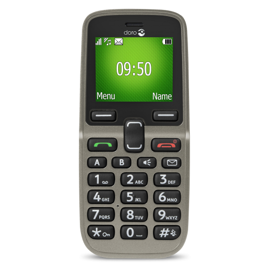 Image of Doro 5030 + Cradle Champagne Easy To Use Mobile Phone