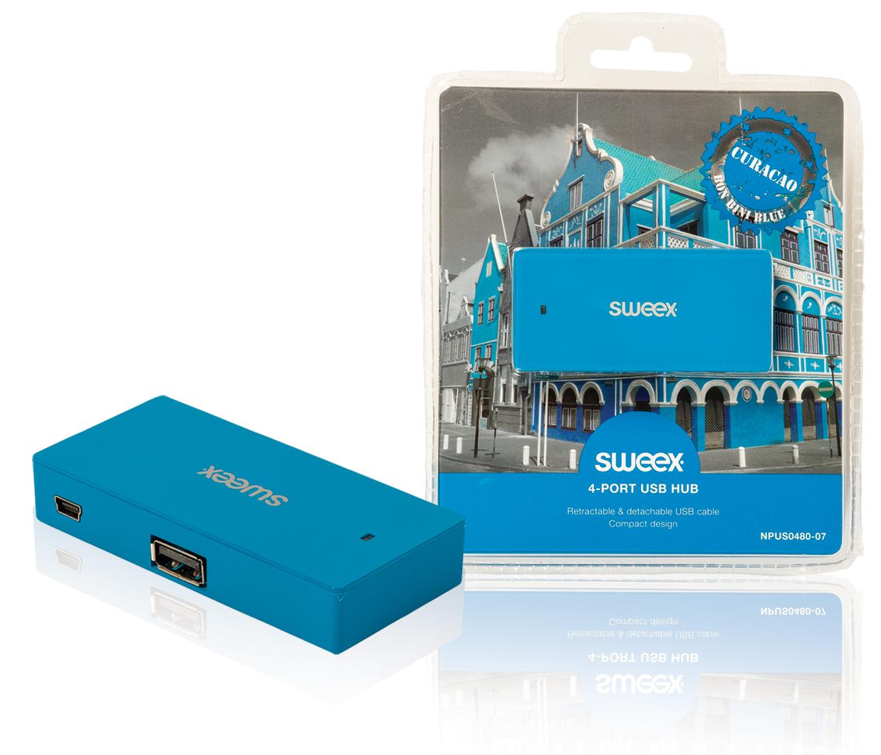Image of 4 Poorten Hub USB 2.0 Blauw