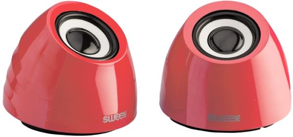 Image of 2.0 speakerset USB voeding 2x 3 W draagbaar rood - König