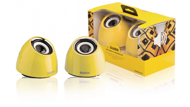 Image of 2.0 speakerset USB voeding 2x 3 W draagbaar geel