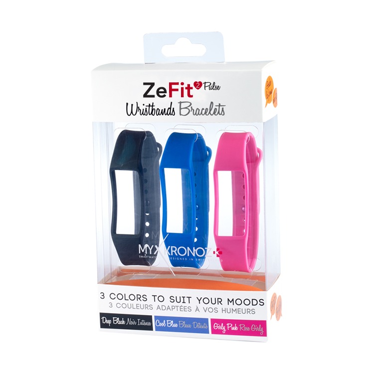 Image of MyKronoz ZeFit2 Pulse bracelets - 3 pack - classic colors