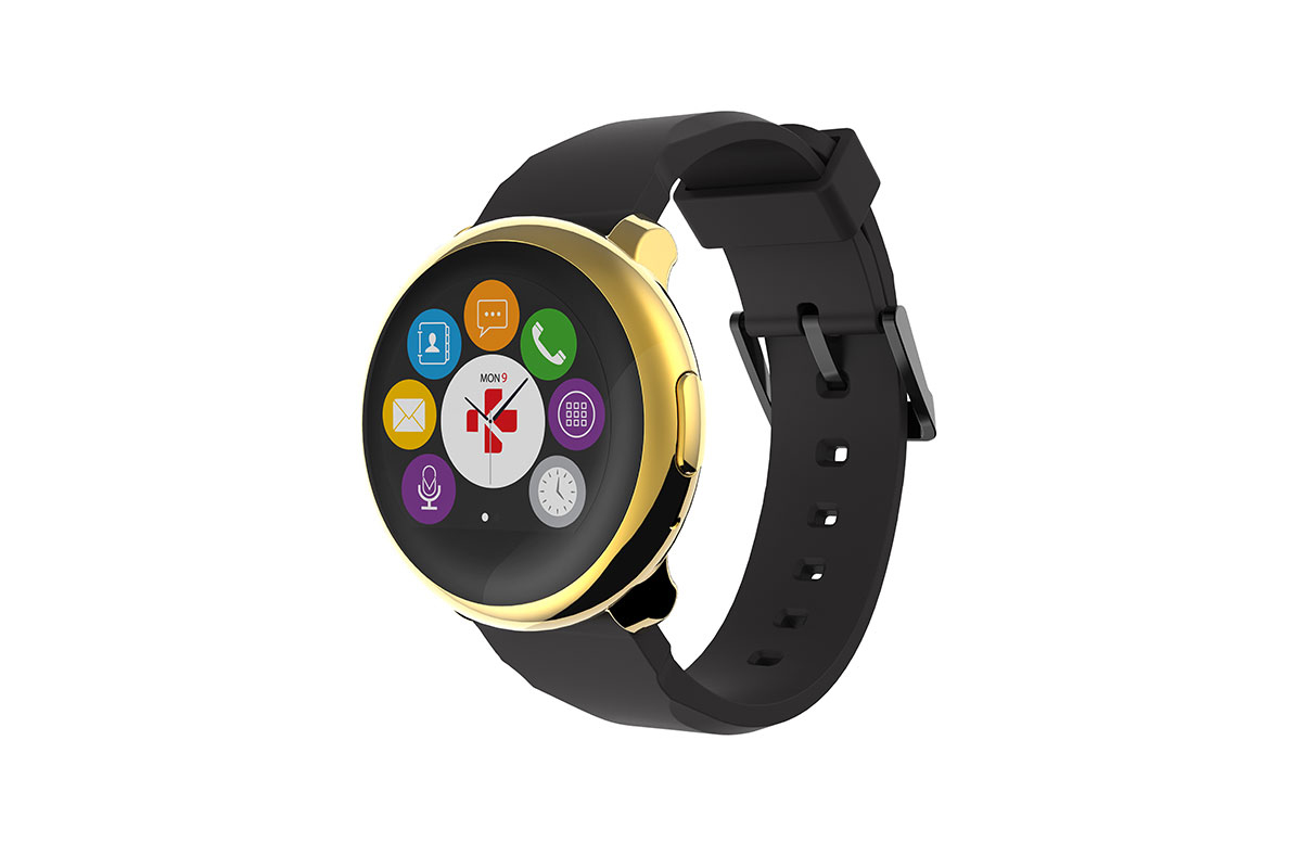 Image of MyKronoz smartwatch ZeRound - goud zwart