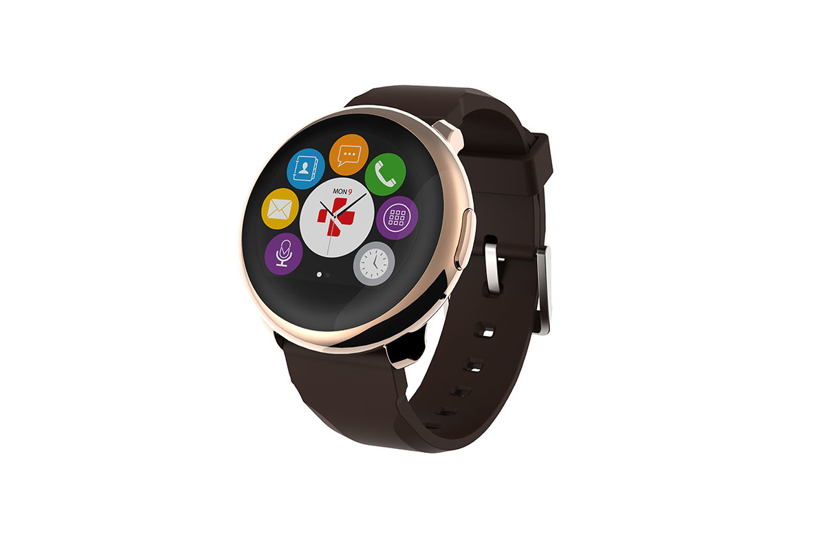 Image of MyKronoz smartwatch ZeRound - roze bruin