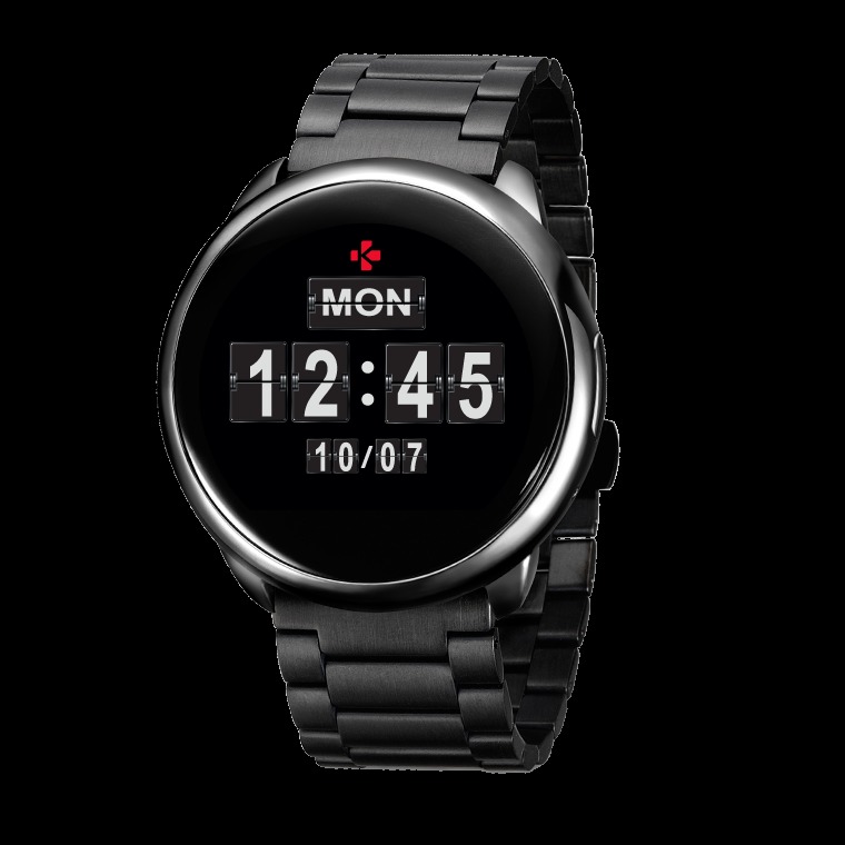 Image of MyKronoz smartwatch ZeRound metal/silicon - zwart