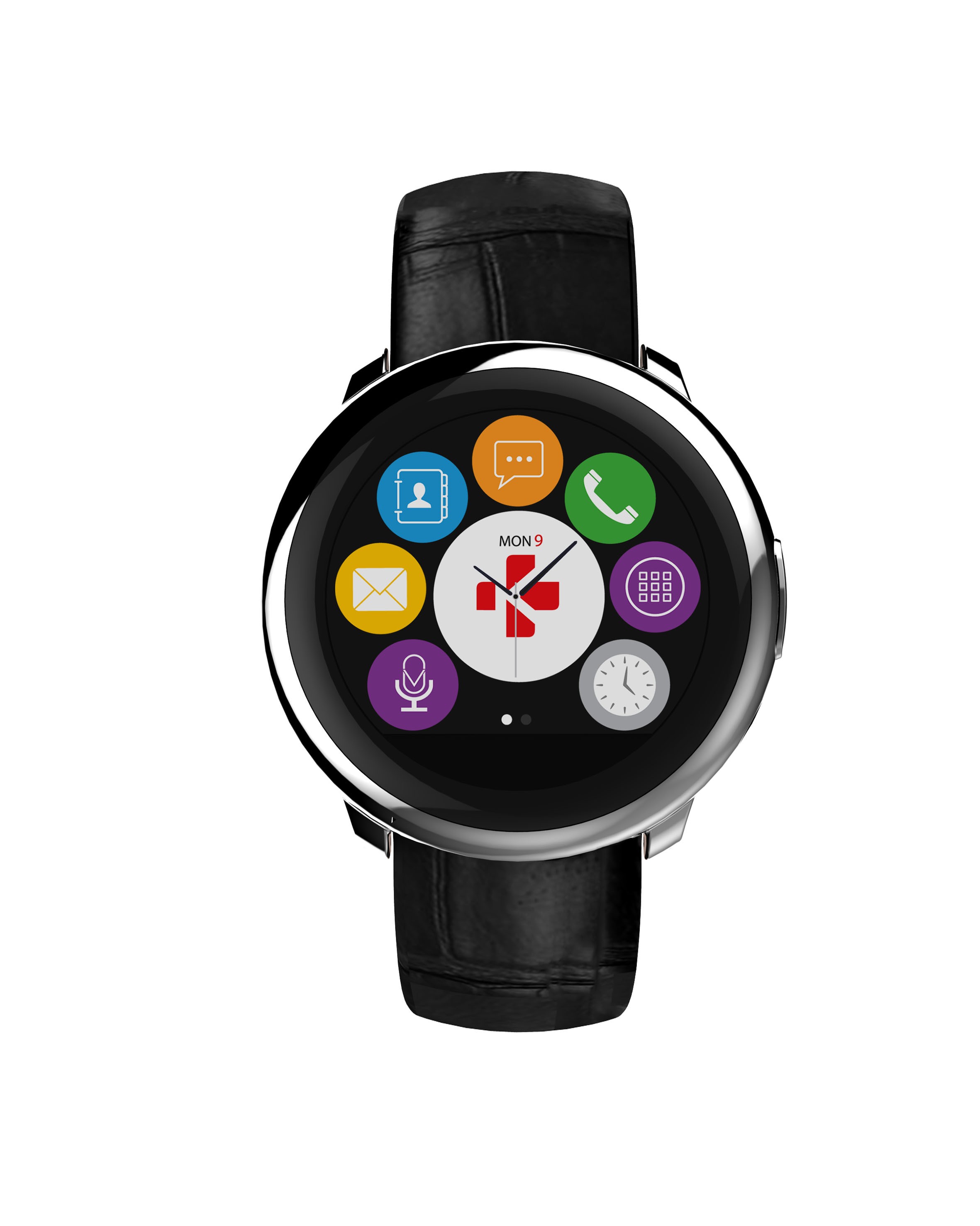 Image of MyKronoz smartwatch ZeRound - zilver zwart