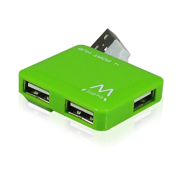 Image of Ewent 4 poorts USB hub micro USB 2.0 groen