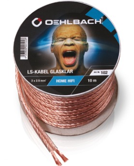 Audio kabel Oehlbach Luidsprekerkabel 2 x 1,5 mm², minihaspel 30 m 4003635001073