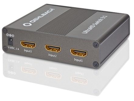 Image of Oehlbach 3 poorten HDMI-switch met afstandsbediening 4096 x 2160 pix
